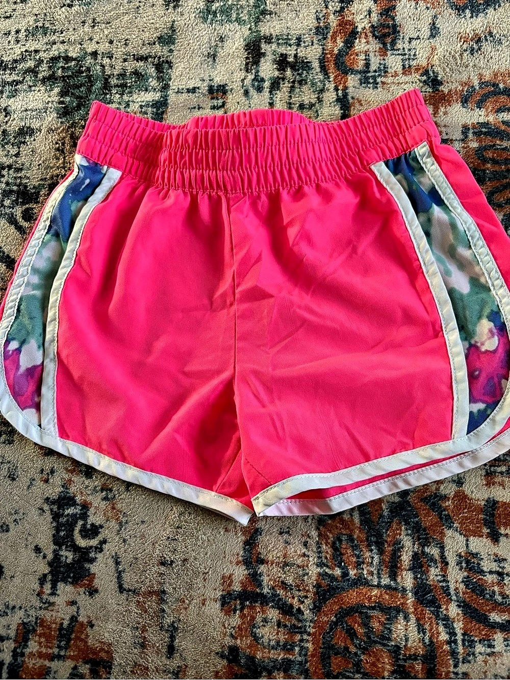 Zone Pro Girls Size 6X Pink & White Athletic Shorts Like New